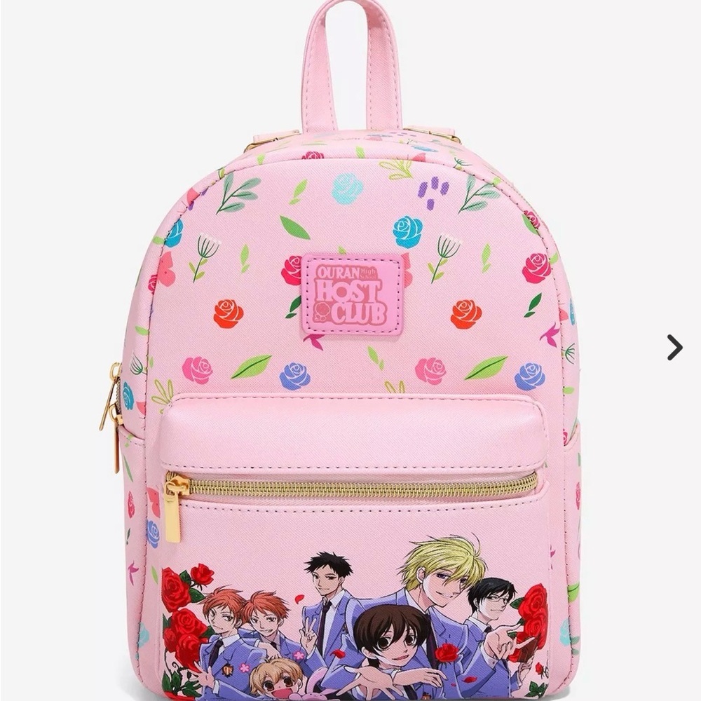 Ouran High School Host Club Mini Backpack Pink Anime Floral Style